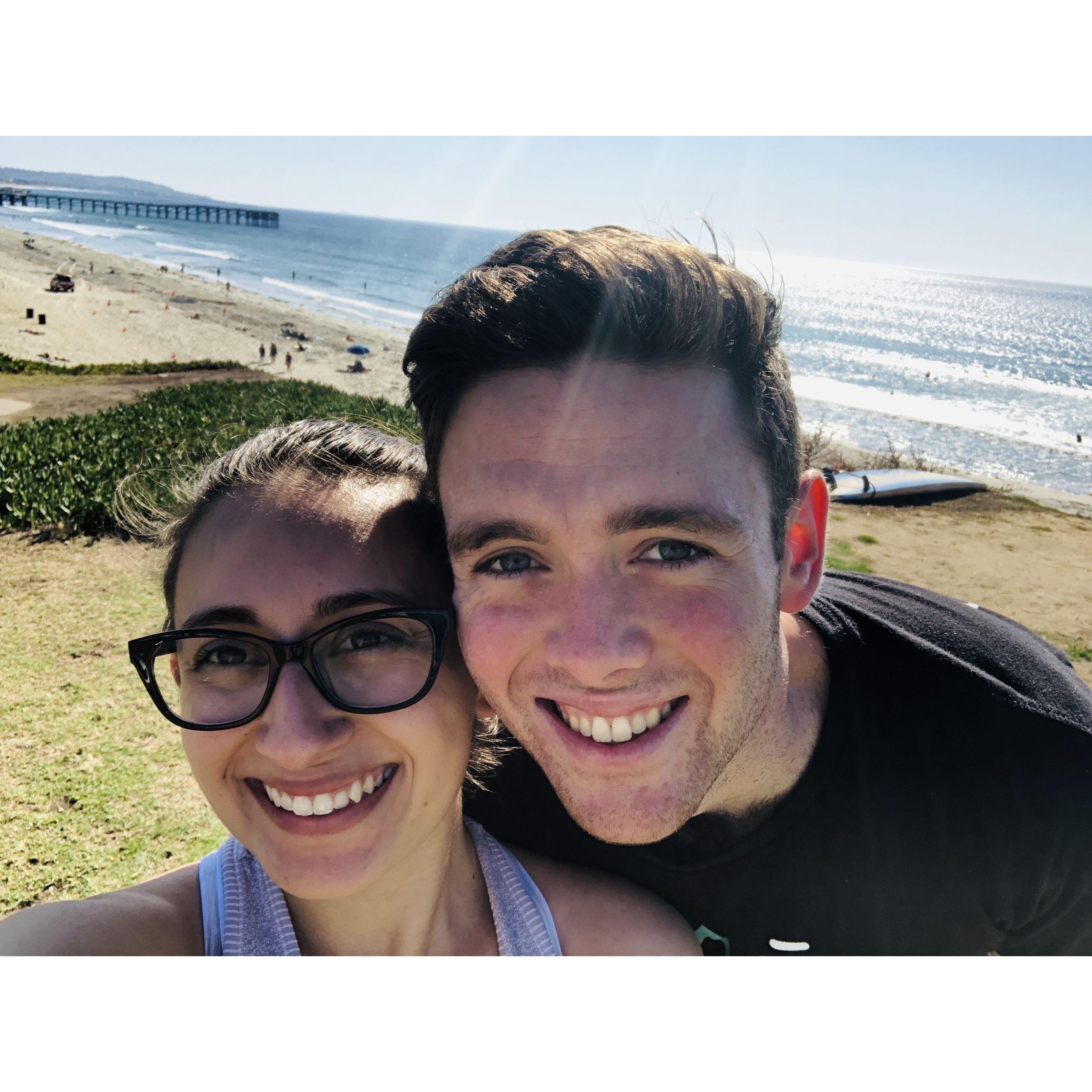 November 2019 - Same San Diego trip; on a beautiful run together!