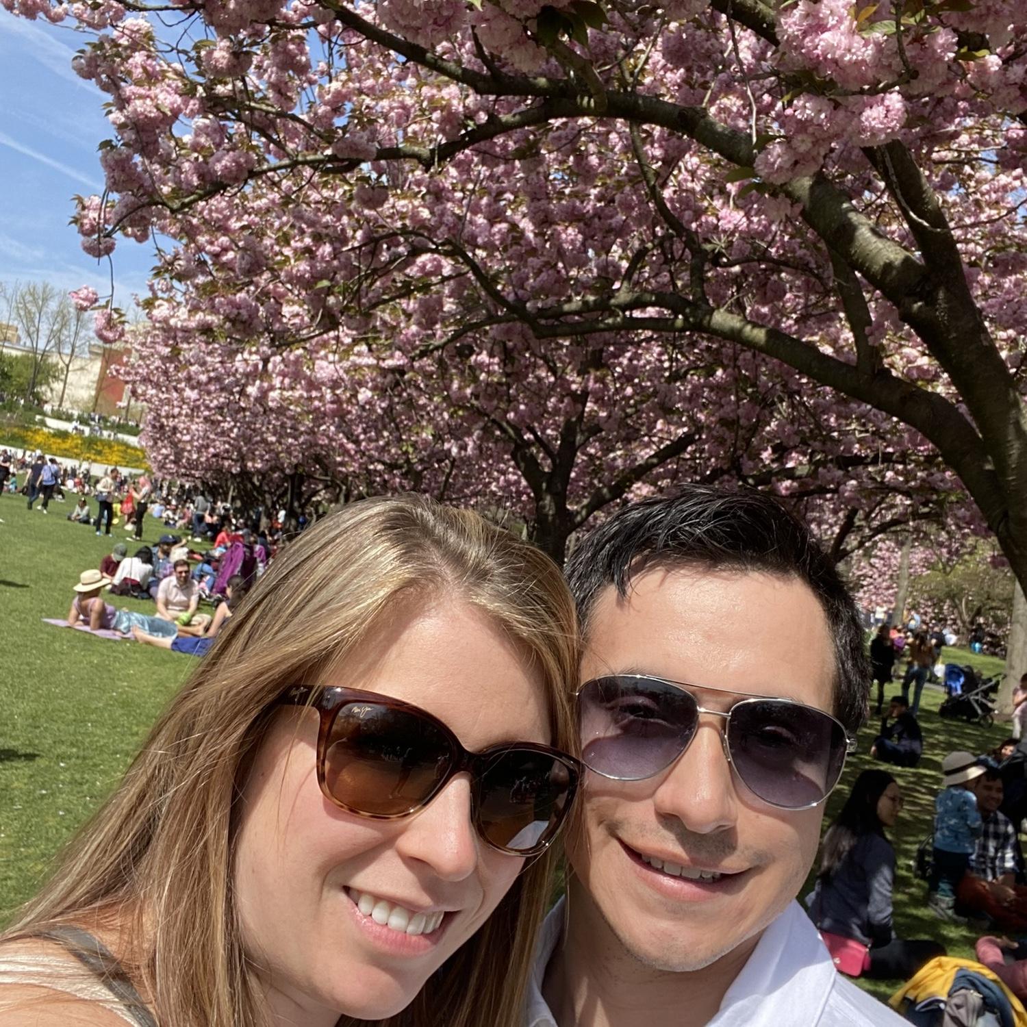 Sarah surprised Mikey with a trip to the Brooklyn Botanic Garden to see the Cherry Blossoms