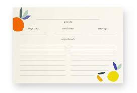 Kate Spade Citrus Twist Recipe Cards CITRUS TWIST