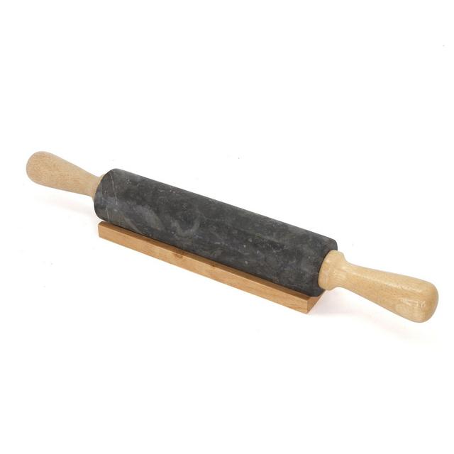 Charlton Home Paradis Deluxe Rolling Pin in Charcoal