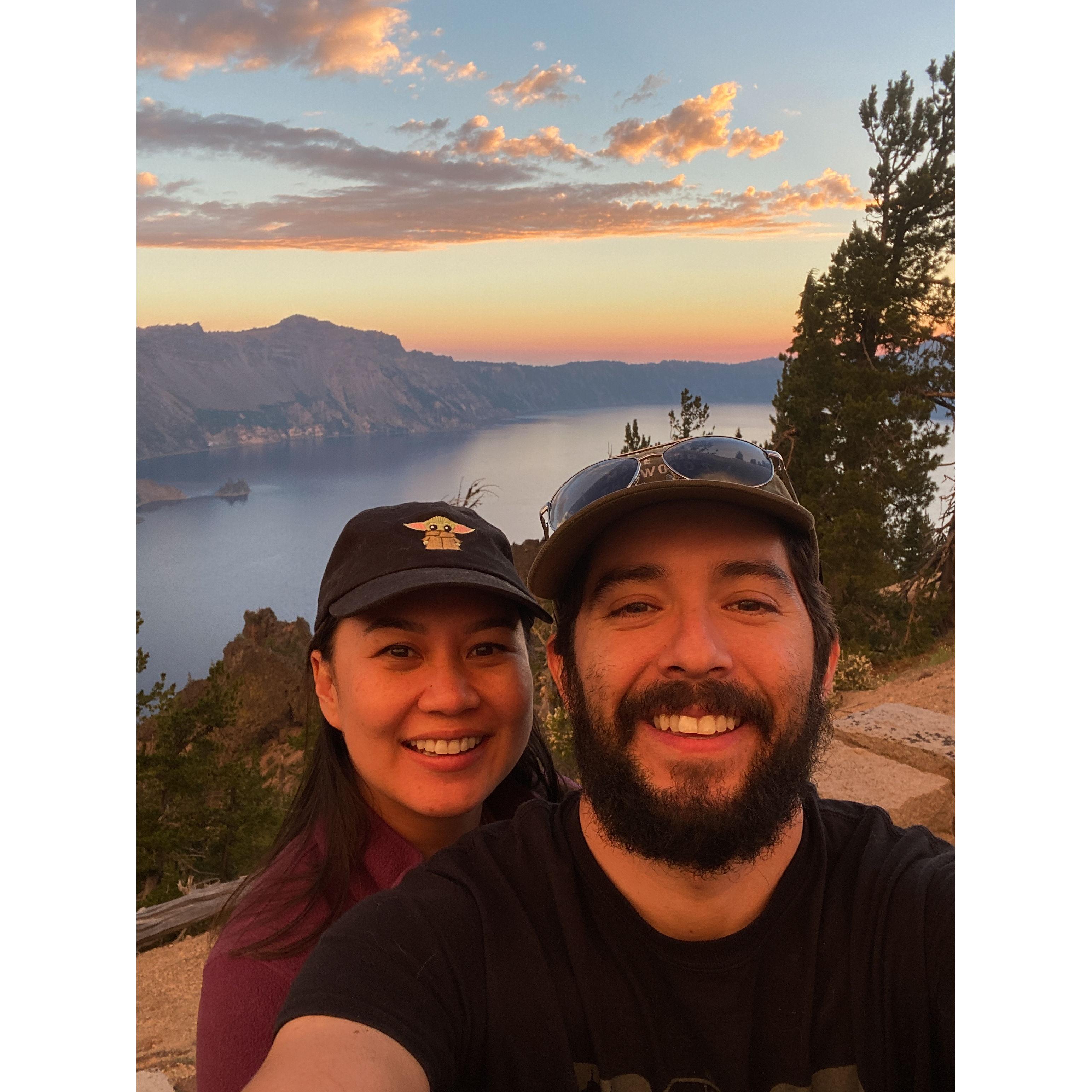 She looks so pretty with the glow of the sunset.