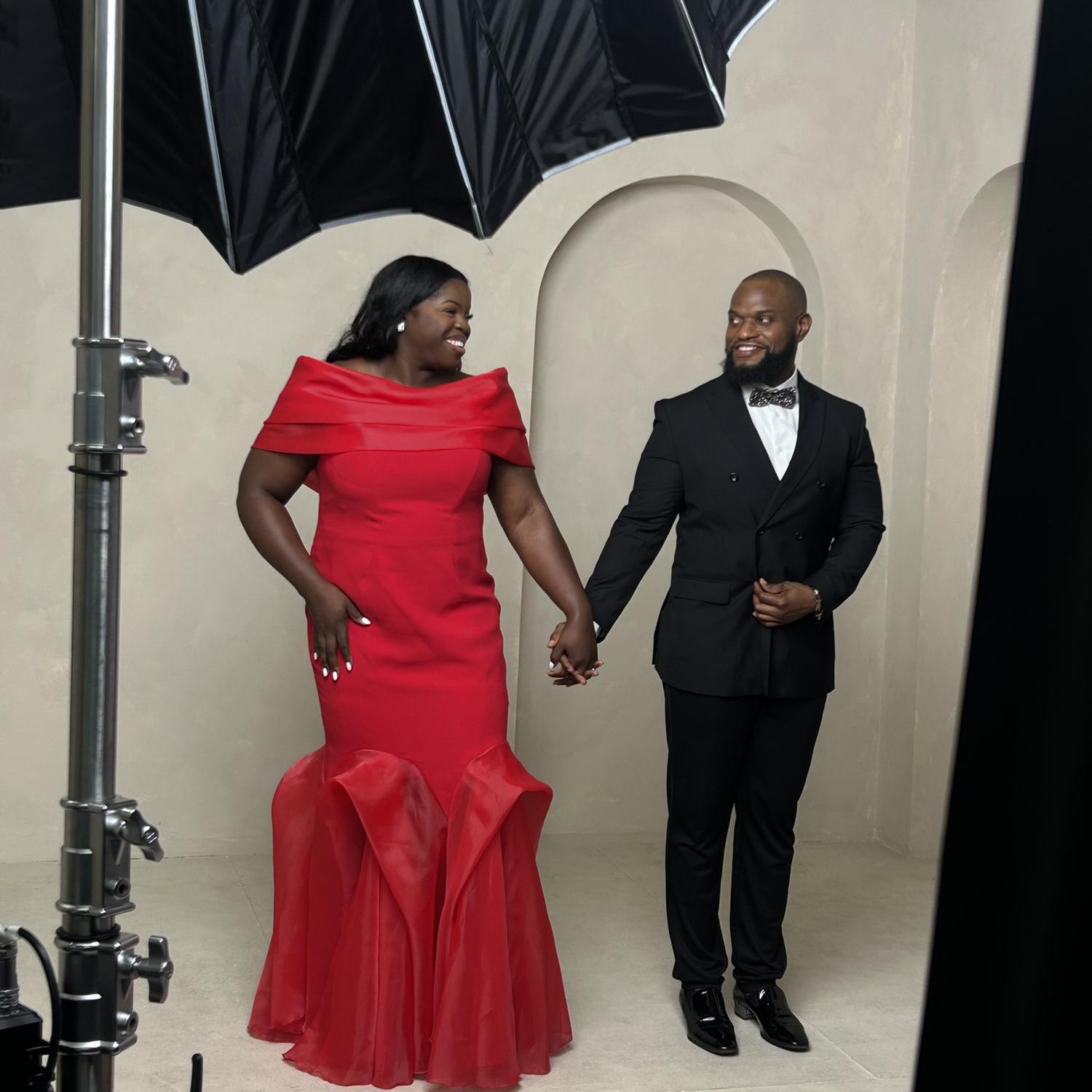 BTS of our engagement shoot