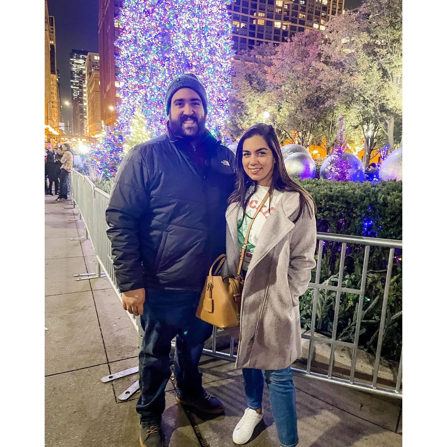 Our first Christmas together in Chicago when Ralph first moved