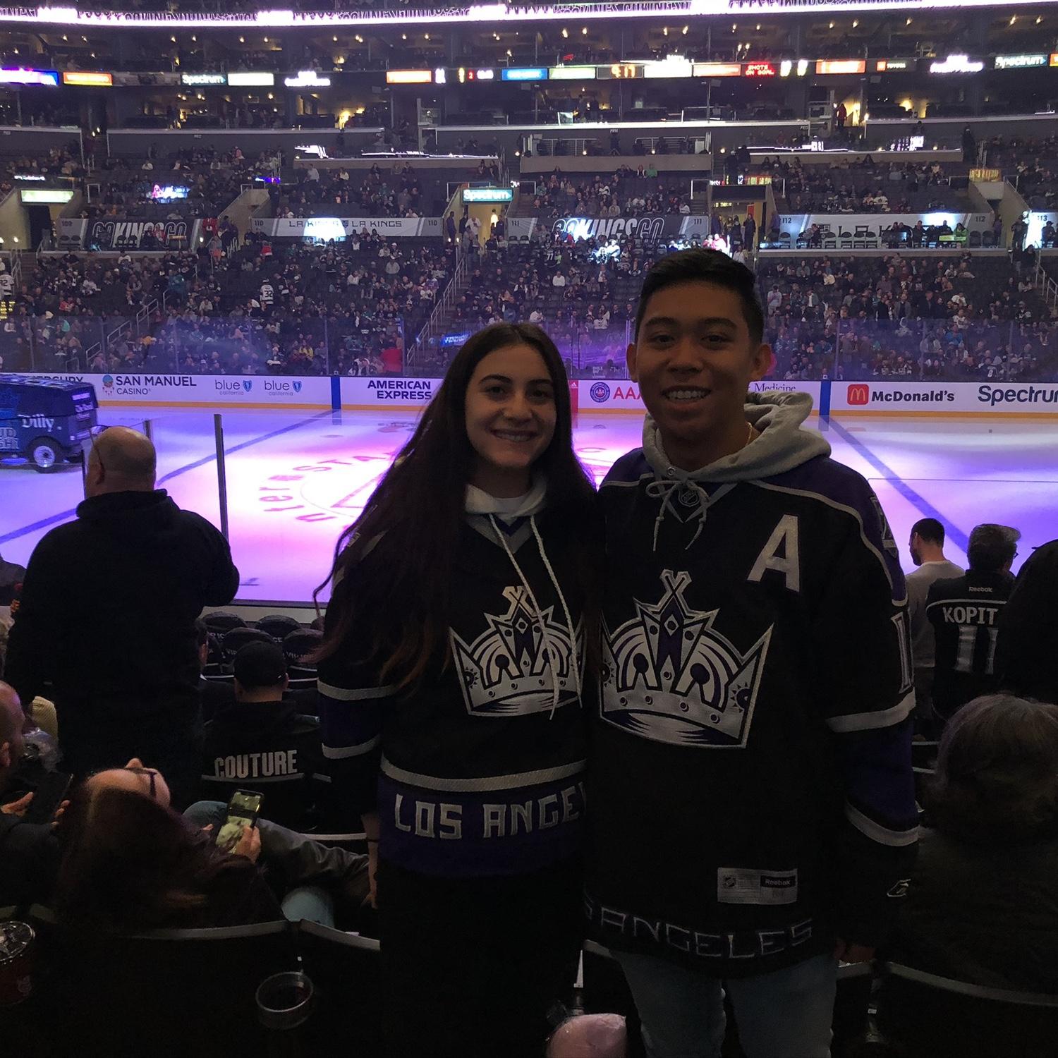 November 2019 - Vivien Lee taking in her first hockey game.  The Kings fell to the San Jose Sharks 4 to 3 in overtime.