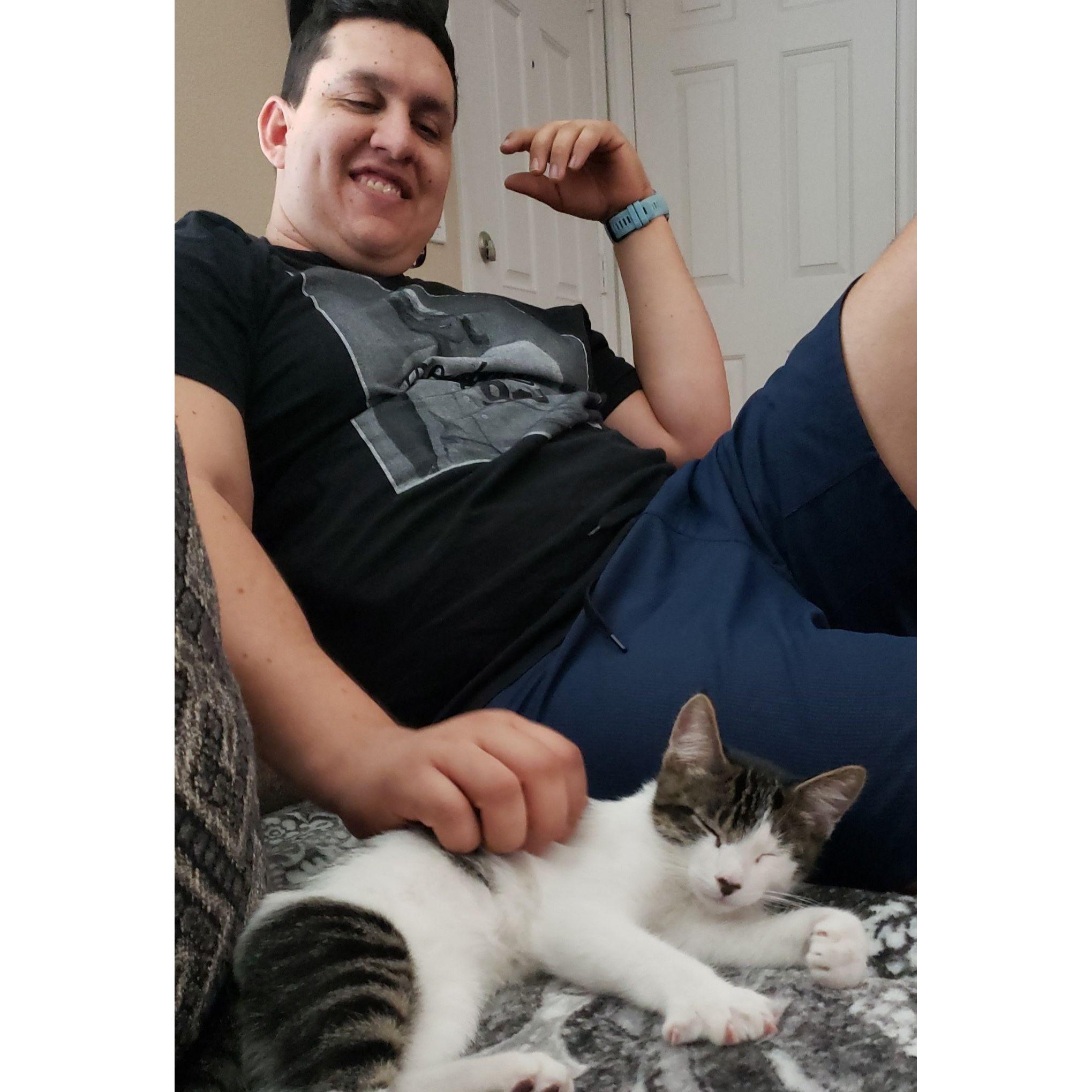 Zach when we first adopted Boogie