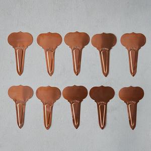 Victorian Stake Copper Plant Markers, Set of 10