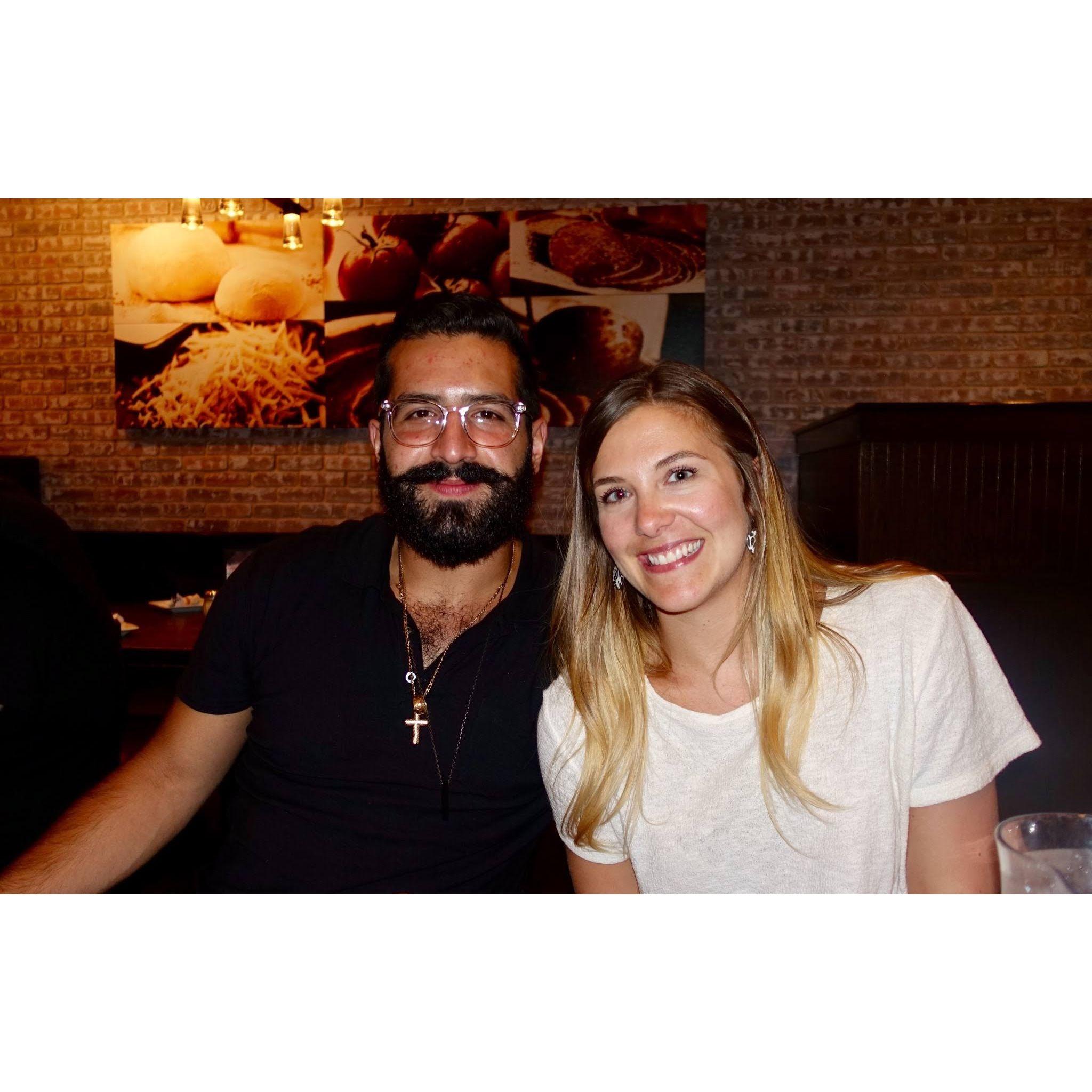This was one of our 1st photos taken together ever, and it was the night I met his family!