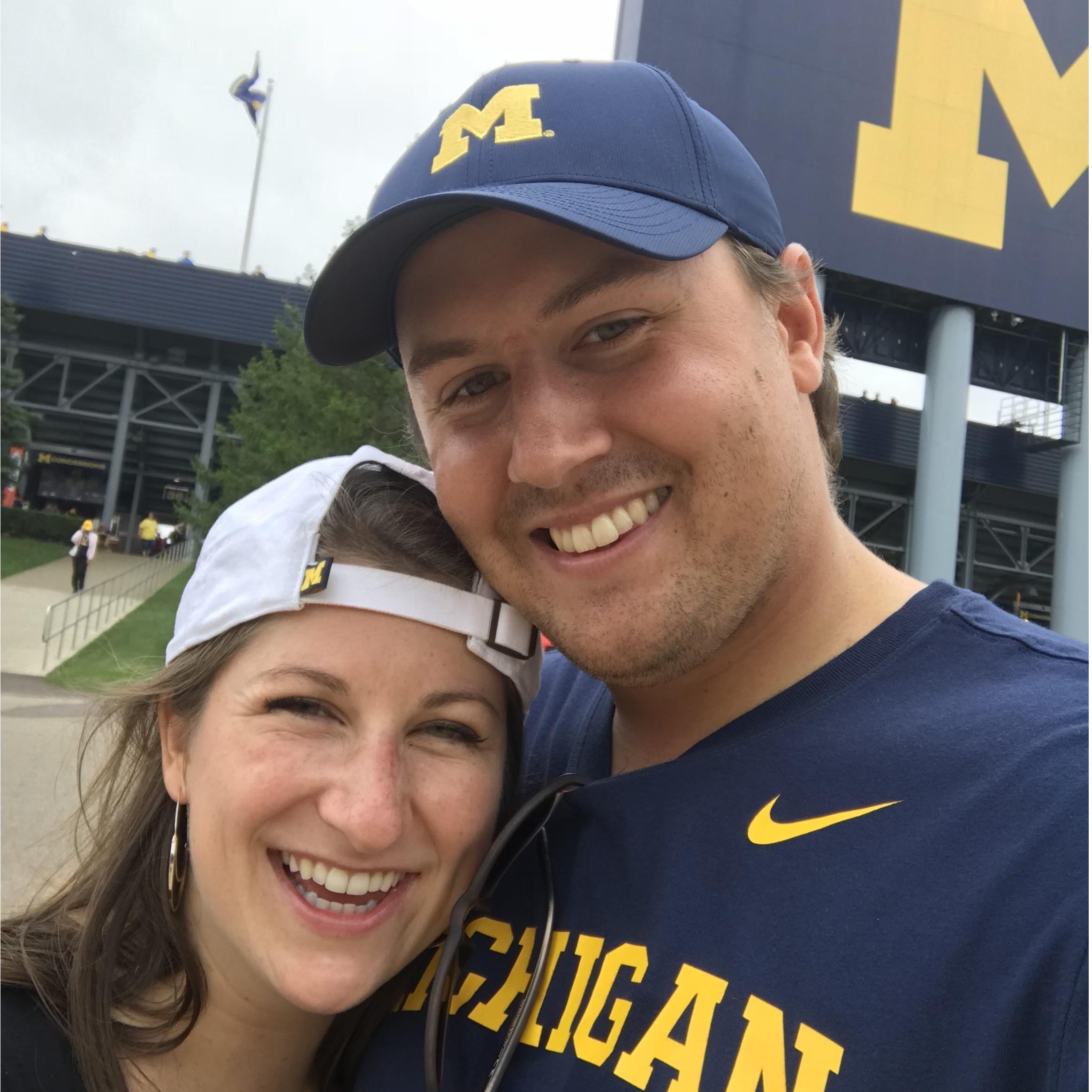 She converted Chuck to a Michigan fan when she moved to Ann Arbor