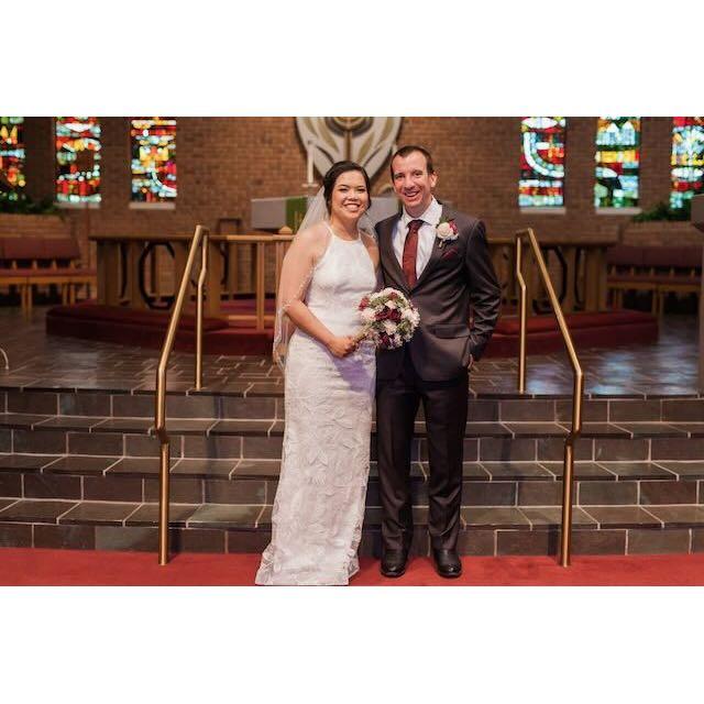 Joel and I at the church