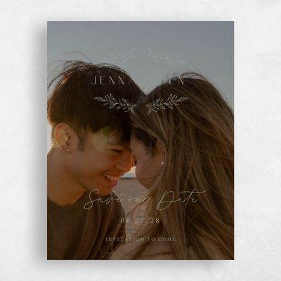 Sage, Green Wedding Save the Date - Phippsburg Photo