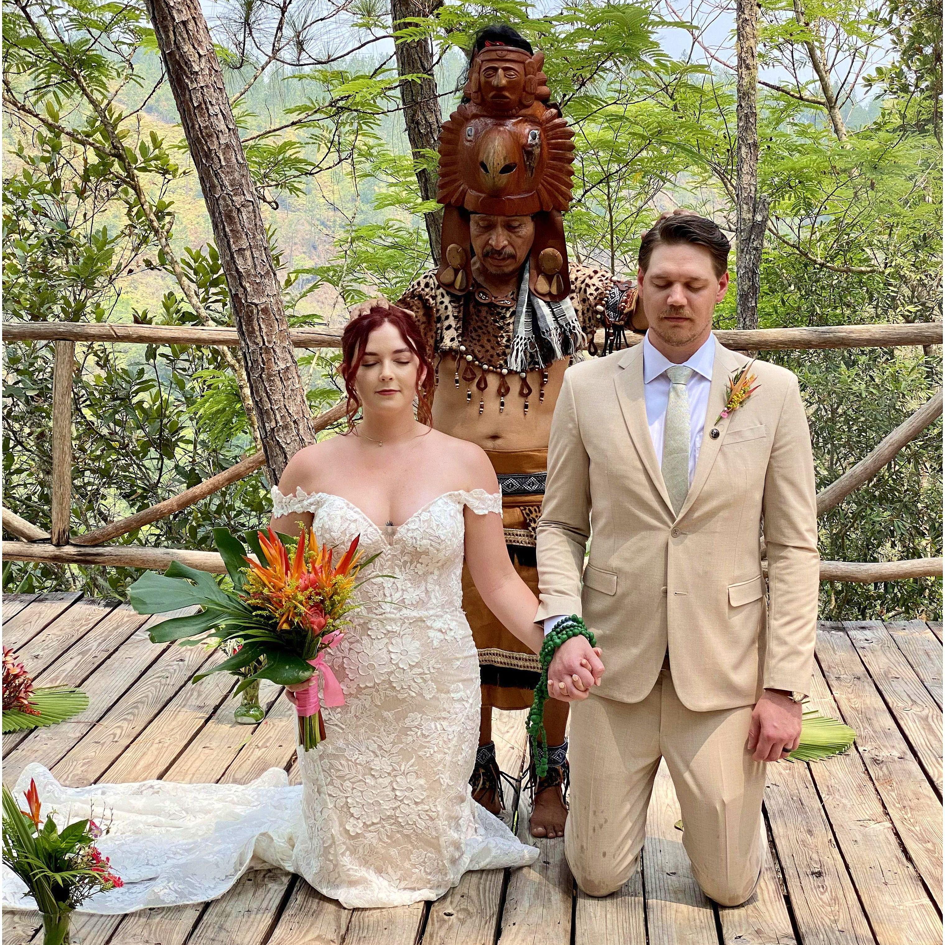After exchanging rings and vows, the H'men performed a traditional blessing and prayed over us.