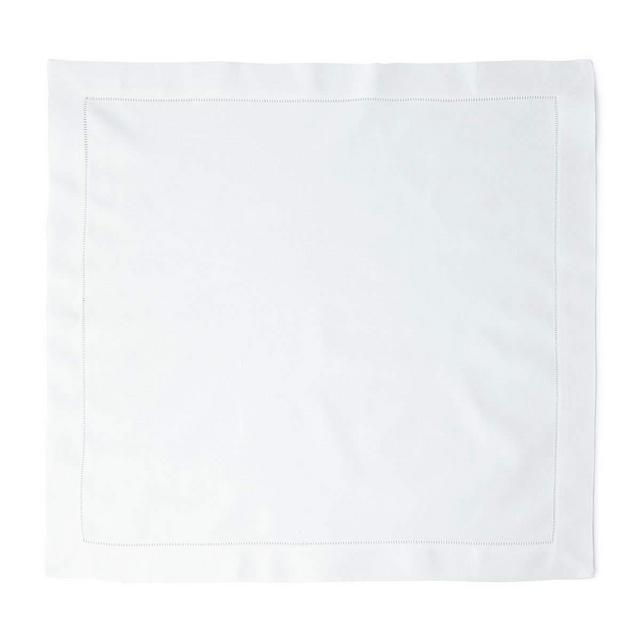 Boutross Imports White Linen Hemstitch Dinner Napkins - set of 12