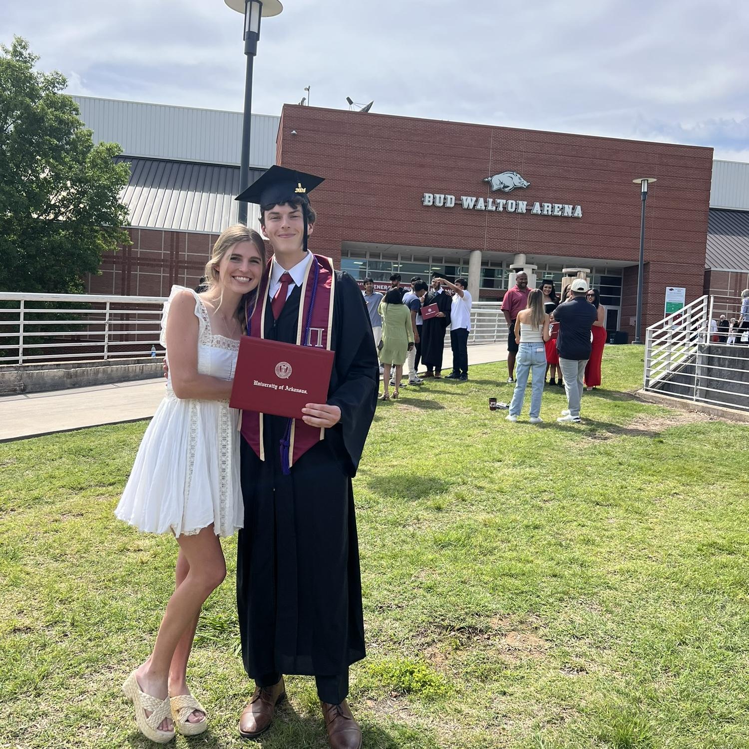 In May 2024 Jake graduated college a year early! Now he is working at Arvest as a financial systems analyst.