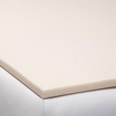 Queen 1.5" Copper Infused Gel Memory Foam Mattress Topper Beige - Made By Design™