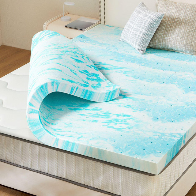 JIONJOY 3 Gel Memory Foam Mattress Topper | Blue - King