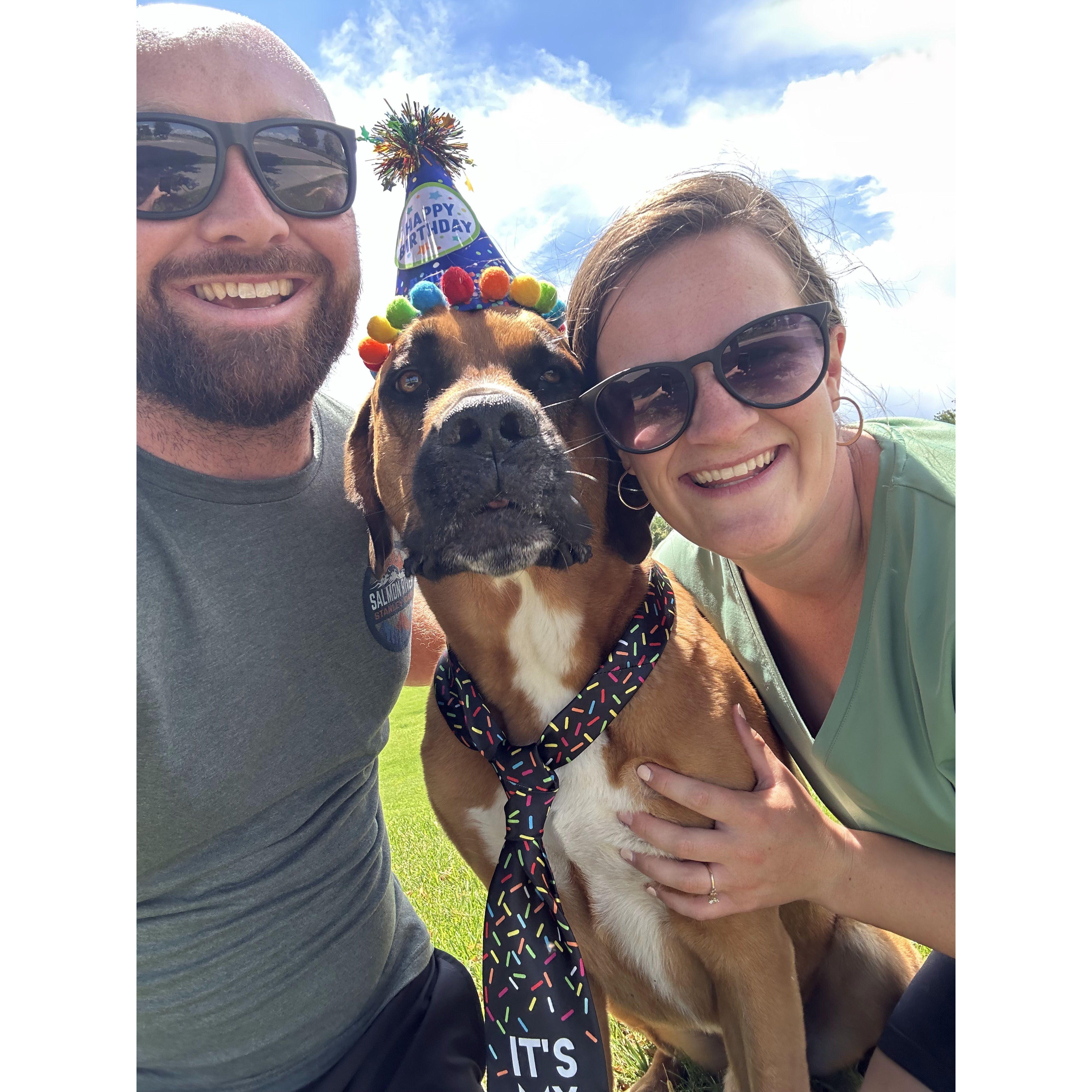 Another year, another B-Day pic with our son and groomsman