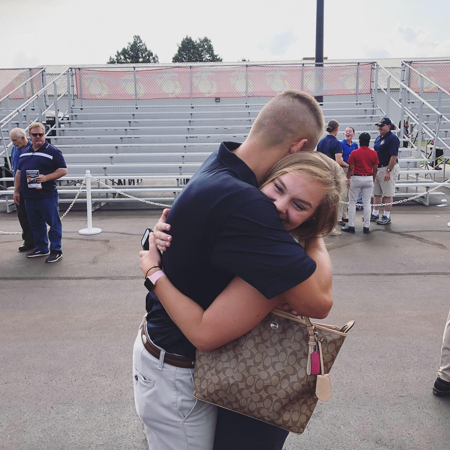 Lexie surprised Will at his OCS graduation!