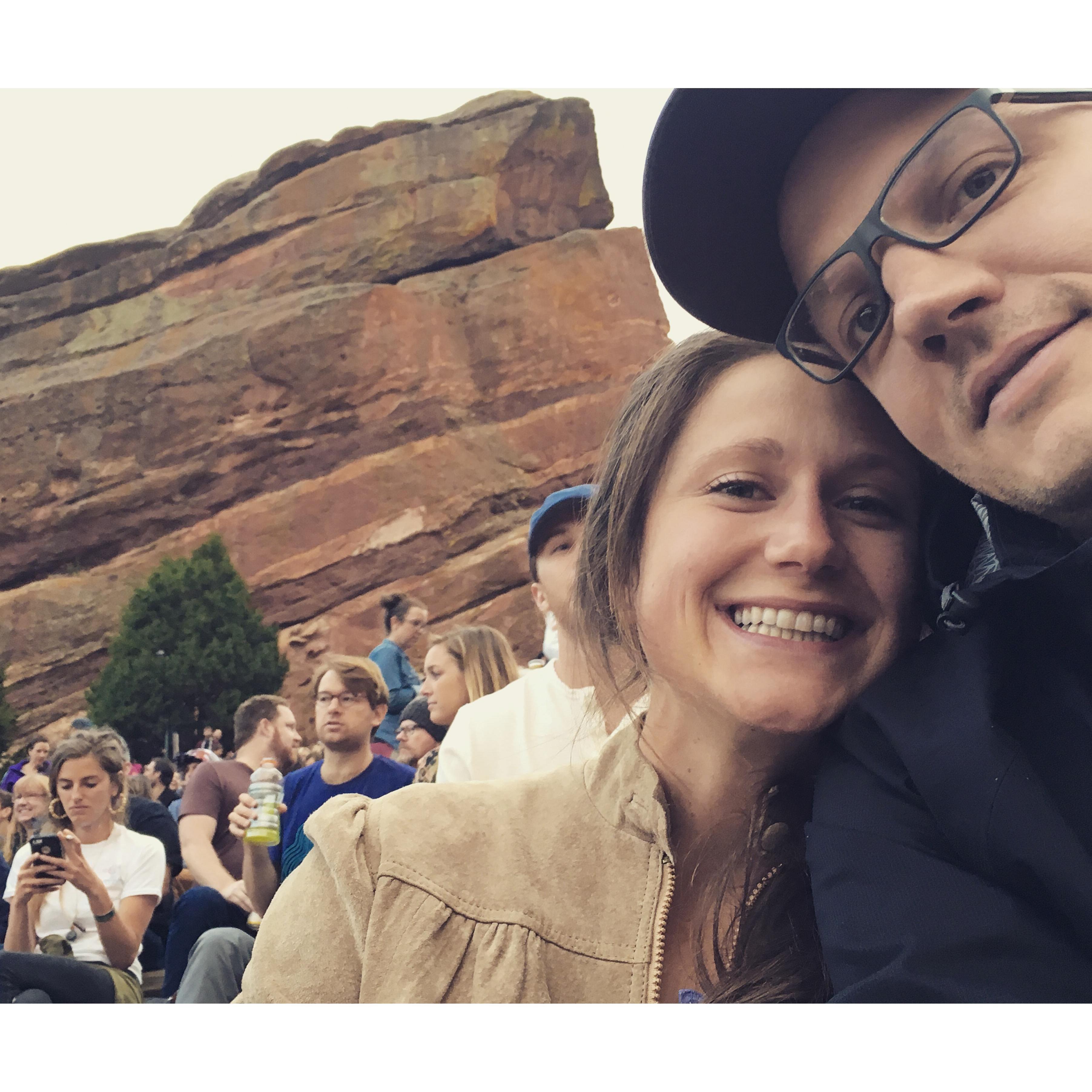 subtle excitement for a My Morning Jacket concert at Red Rocks