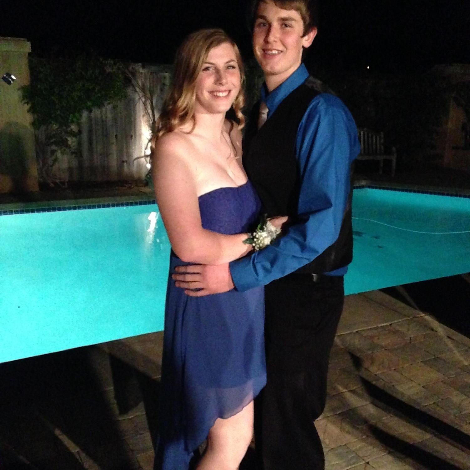Us at our senior year winter formal in 2013