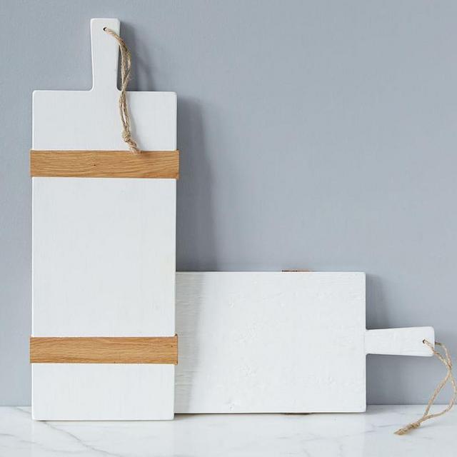 White Reclaimed Pine Wood Cheese Board - Small