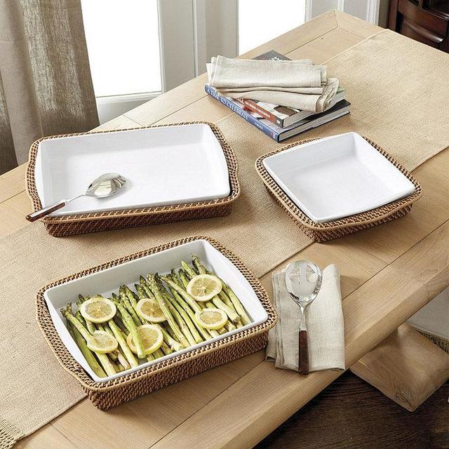 Square Bunny Williams Casserole Dish & Holder