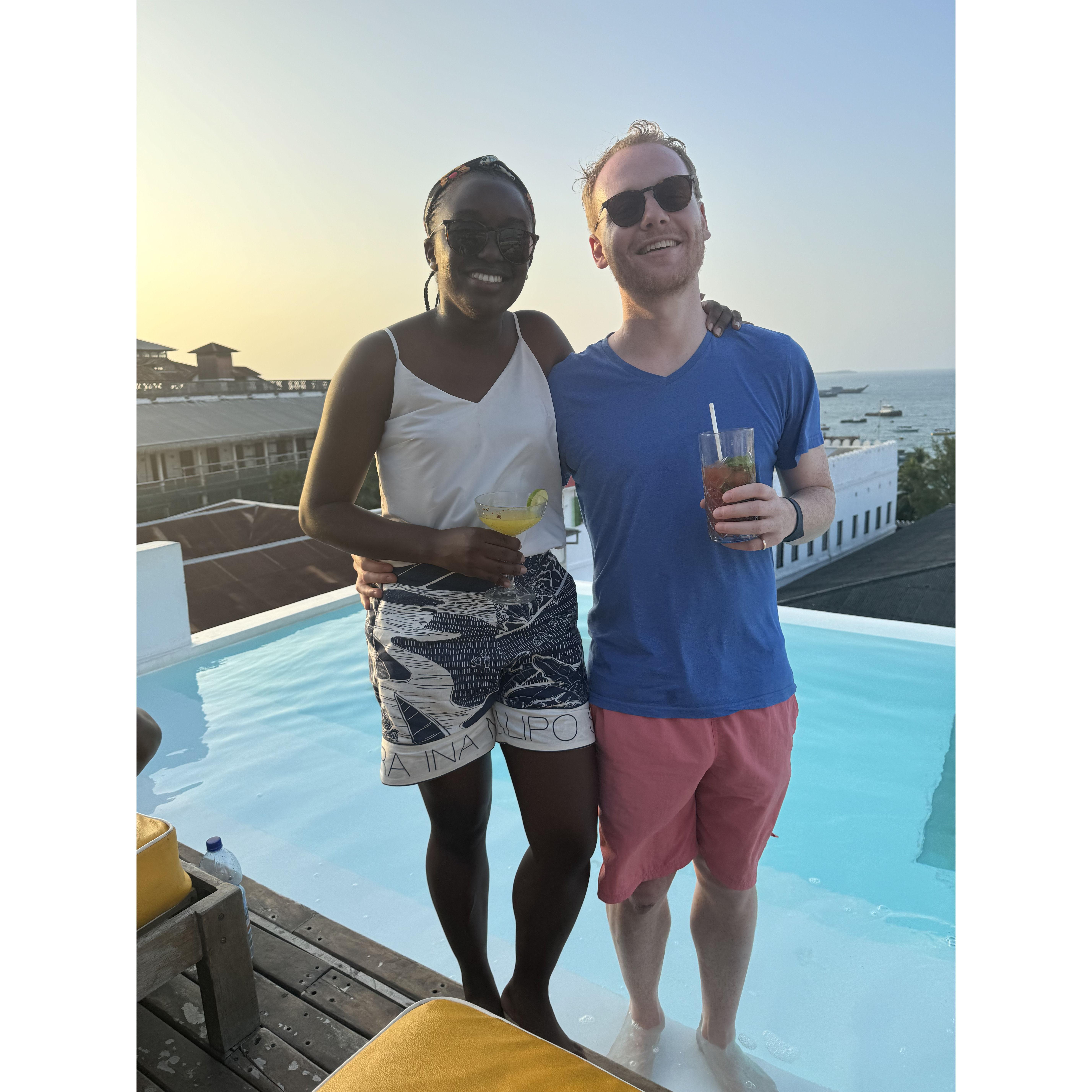 Rooftop sundowners @ Upendo House, our Stone Town, Zanzibar regular