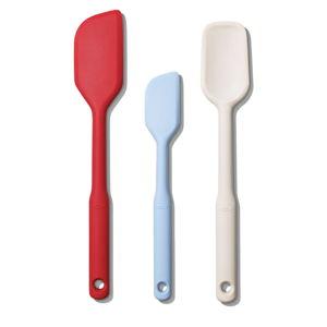 OXO Good Grips 3 Piece Silicone Spatula Set, One Size, Multi, Multicolor