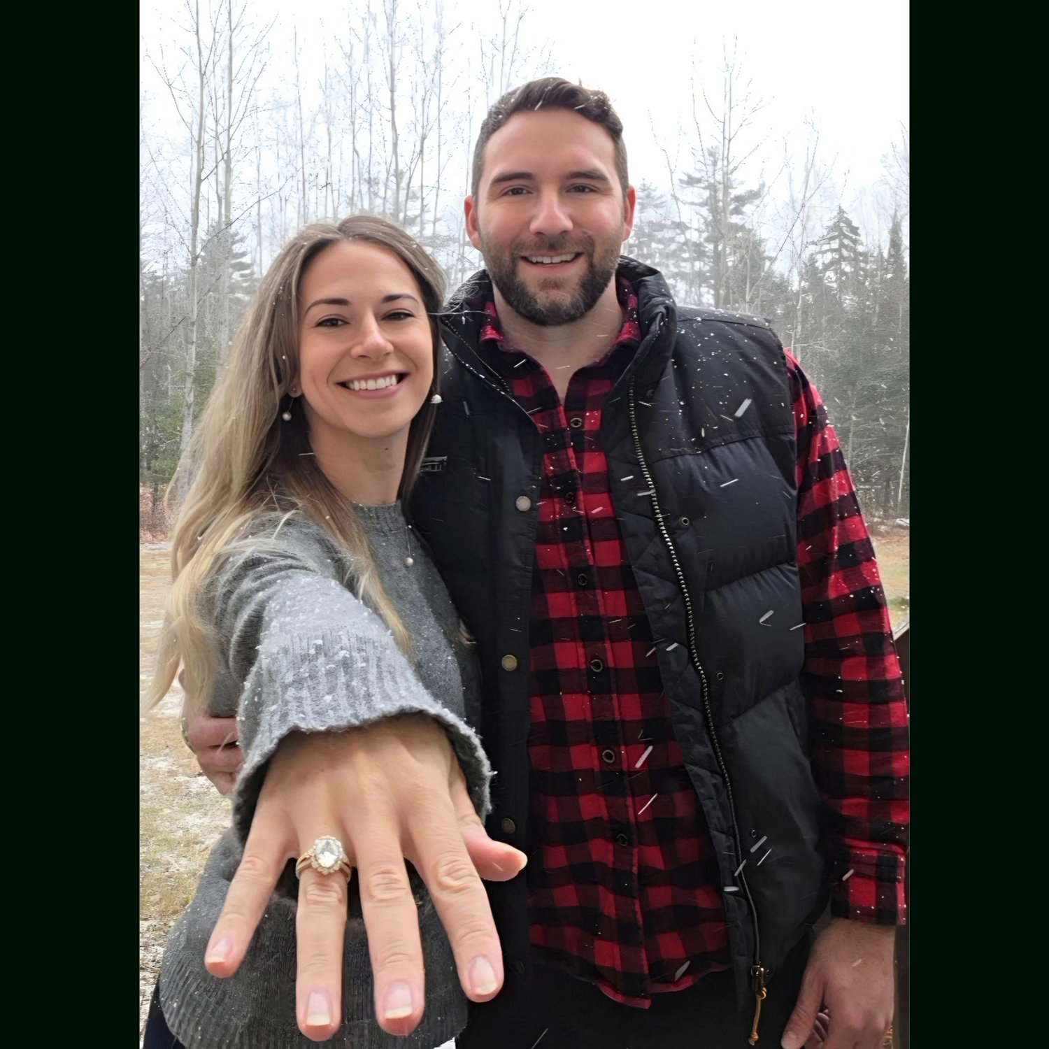 Our first photo as an engaged couple.