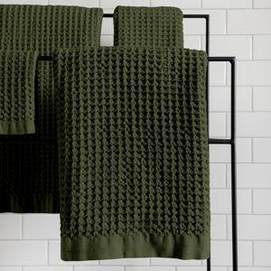 Waffle Bath Towel (Forest, Set of 2)