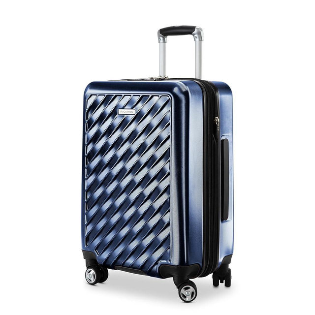 Ricardo Beverly Hills Melrose Hardside Expandable Luggage with Lightweight Construction for Smooth Traveling, Stylish, Durable, and Spacious, Men and Women, Prussian Blue, Carry-On 20-Inch