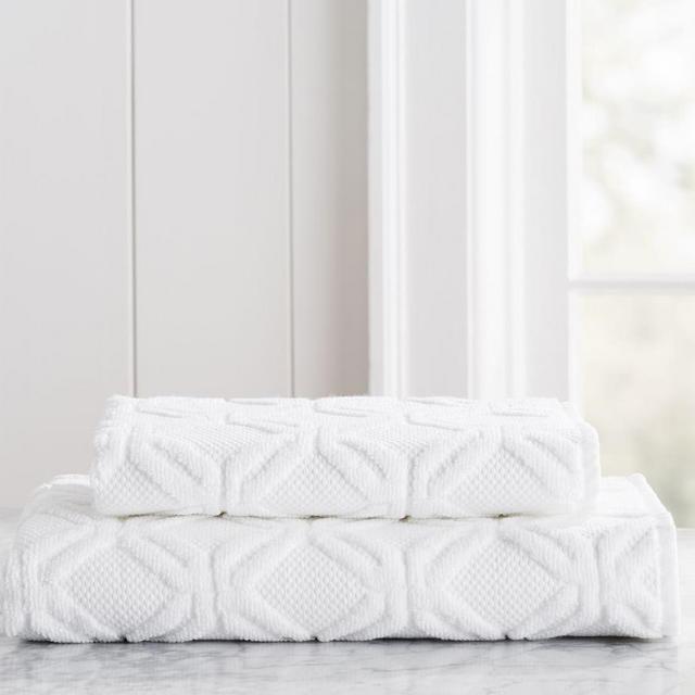 Blakely Organic Sculpted Hydrocotton Bath Towel, White