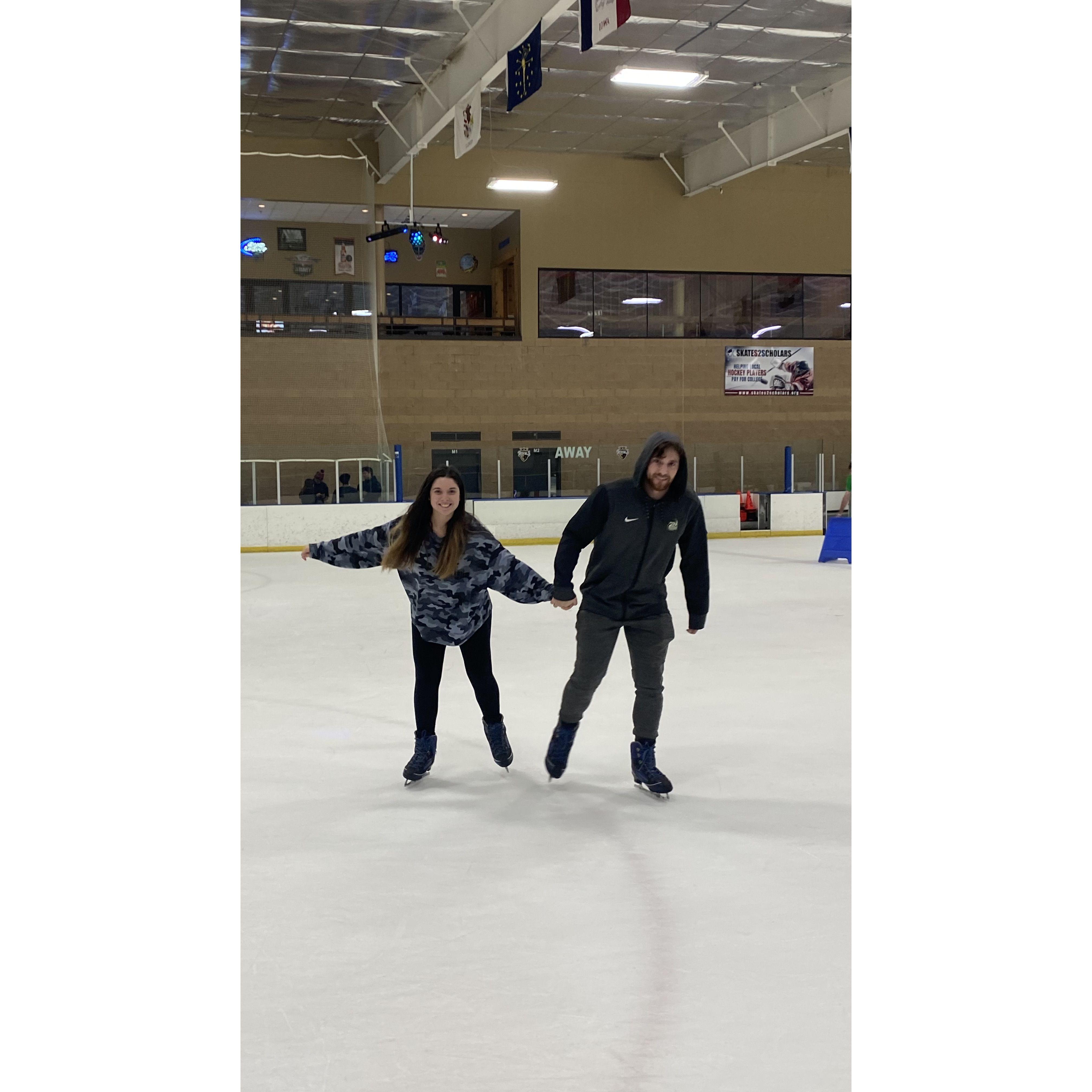 Last winter we went to the same ice ring Kyle asked me to be his girlfriend!