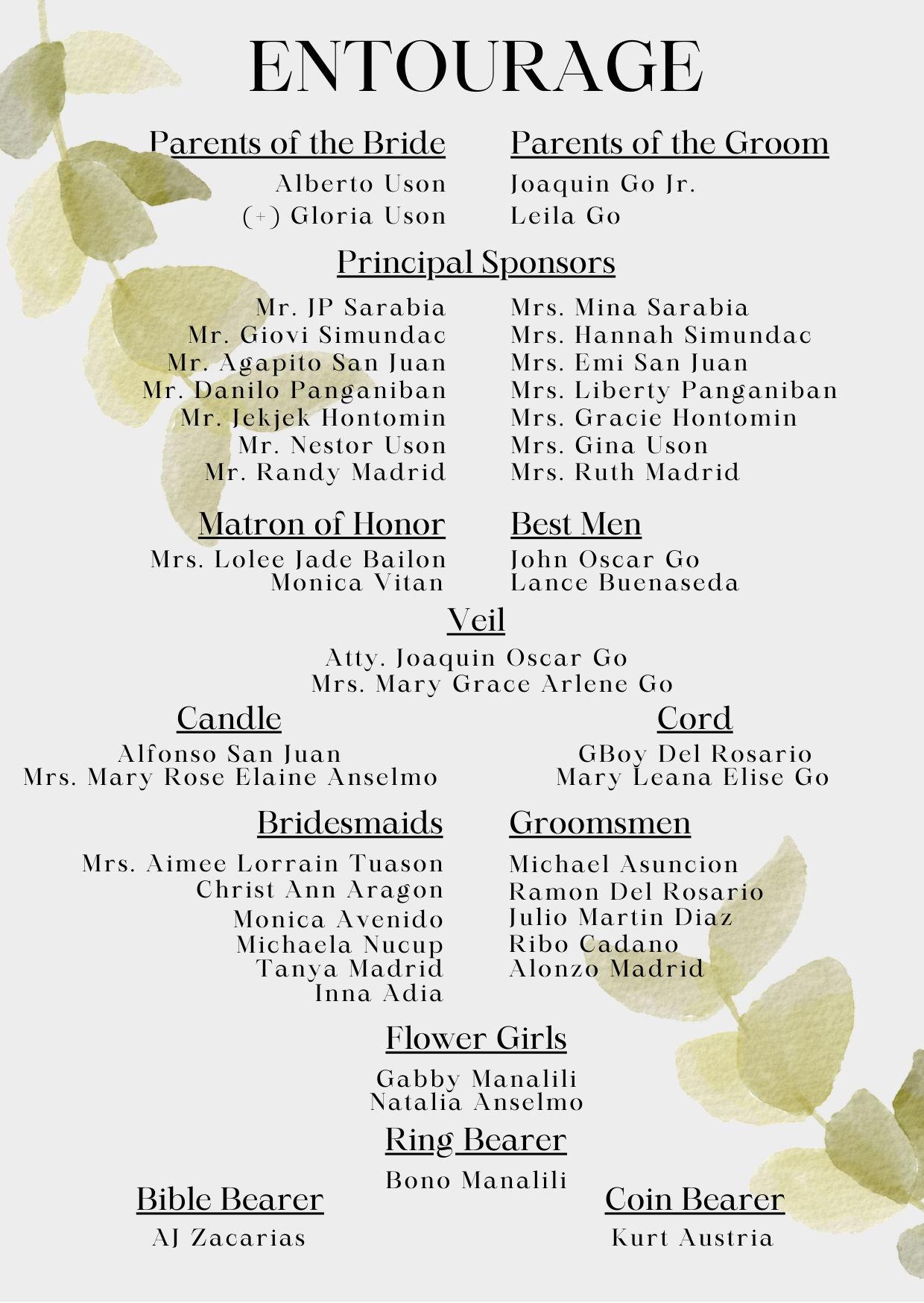 The Wedding Website of Nyssa Uson and Jeo Go