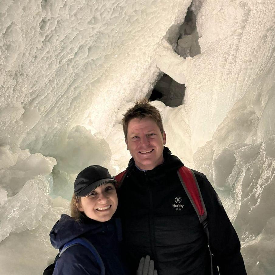 Exploring inside Mer de Glace, Mont Blanc, France