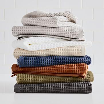Organic Waffle Bath Towels (Frost Gray)
