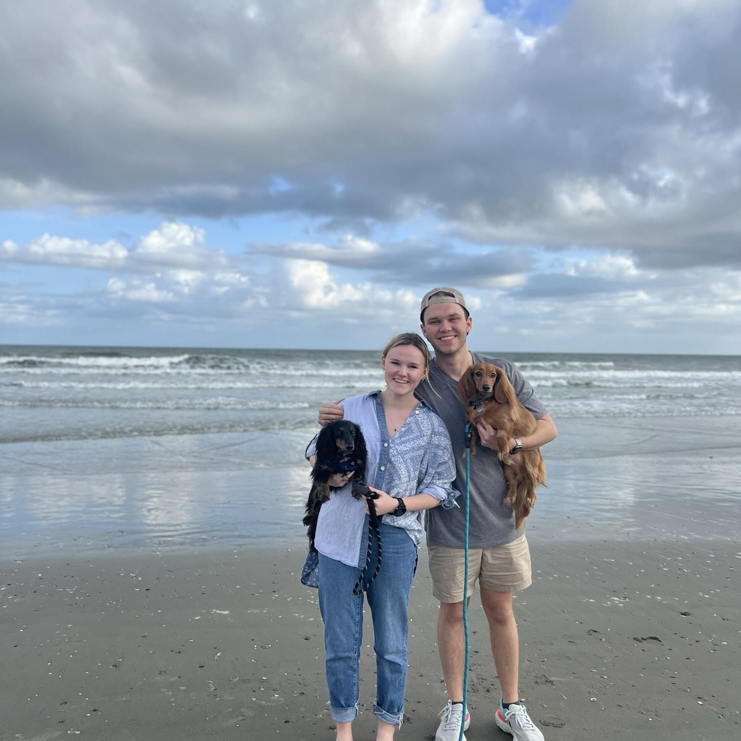 Family photo at Folly Beach.