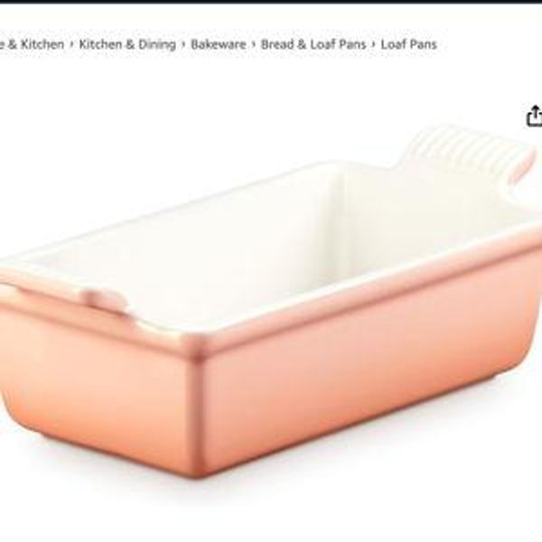 Le Creuset Stoneware Heritage Loaf Pan, 9", Peche