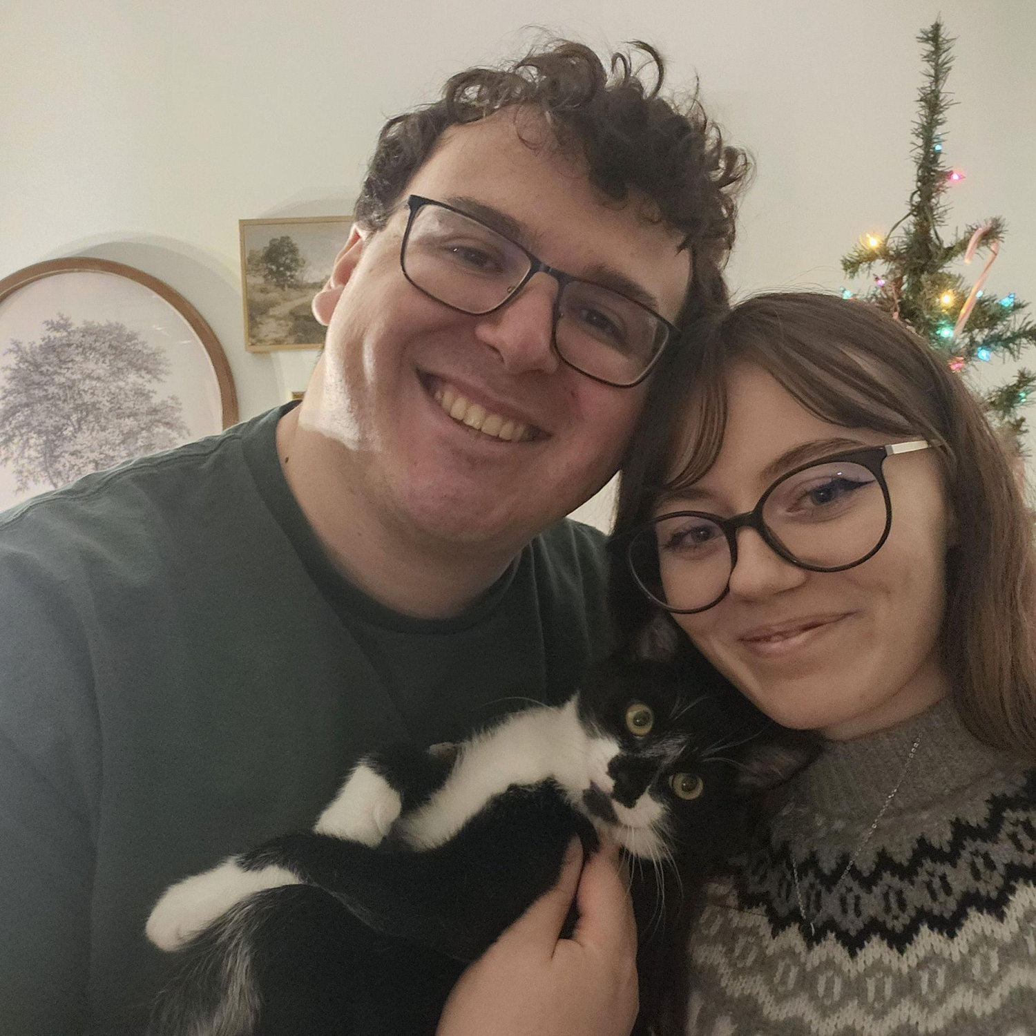 Our first Christmas in our home with our first kitty Storm. 12/24/2024