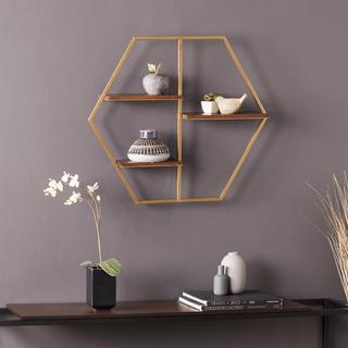 Ilderton Hexagon Decorative Wall Shelf