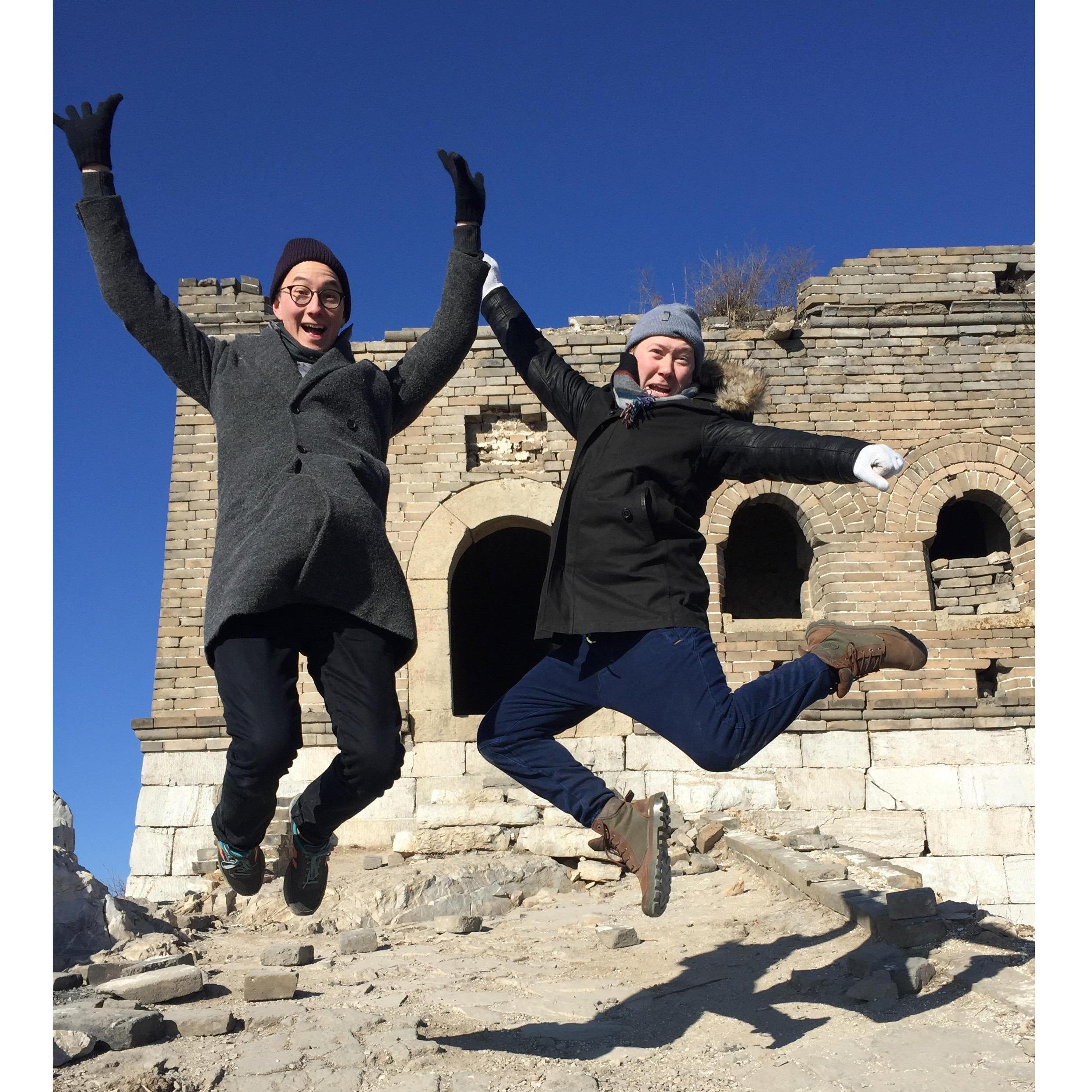 On the Great Wall of China!