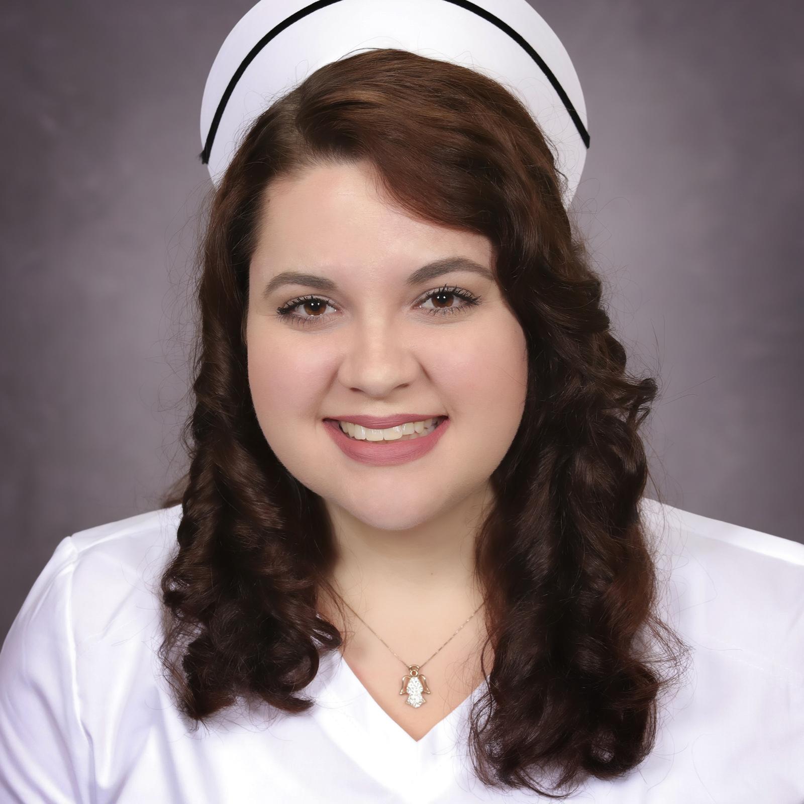 Meagan’s nursing school photo. December 2019.