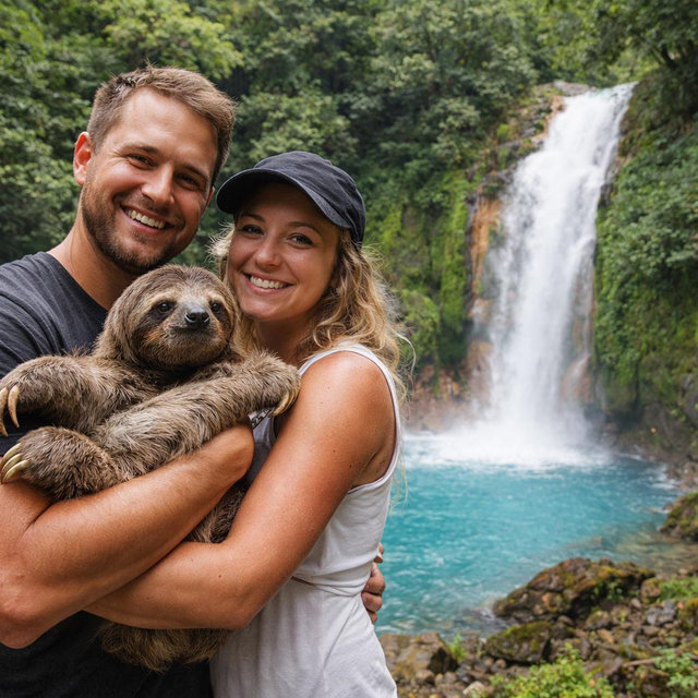 Sloth/Waterfall tour in Costa Rica!🦥