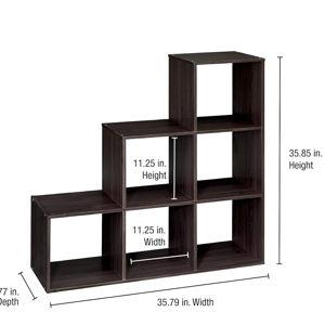 ClosetMaid Cubeicals 3-2-1 Cube Storage Shelf Organizer Bookshelf - Vertical/Horizontal, Easy Assembly - Espresso Wood Finish