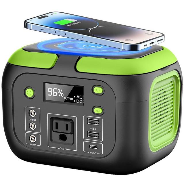 SinKeu 200W Portable Power Station, 155Wh Camping Solar Generator, 42000mAh Power Bank with AC Outlet 110V, DC, USB QC3.0, LED Flashlights for Home Outdoor CPAP Emergency Backup Hurricane Supplies