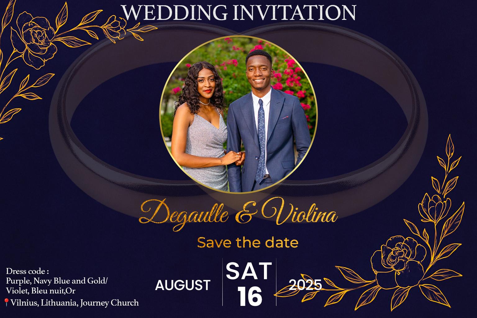 The Wedding Website of Degaulle Kaswende and Violina Ilunga