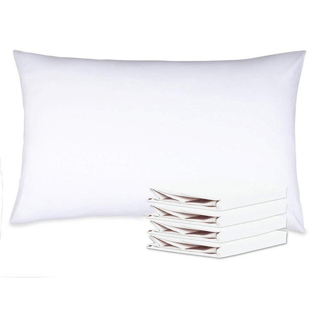 NTBAY 100% Brushed Microfiber Pillowcases Set of 4, Soft and Cozy, Wrinkle, Fade, Stain Resistant, 20&quot;x 30&quot;, White