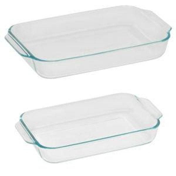 Pyrex Basics 2 Piece Bakeware Value Pack, 3qt and 2qt