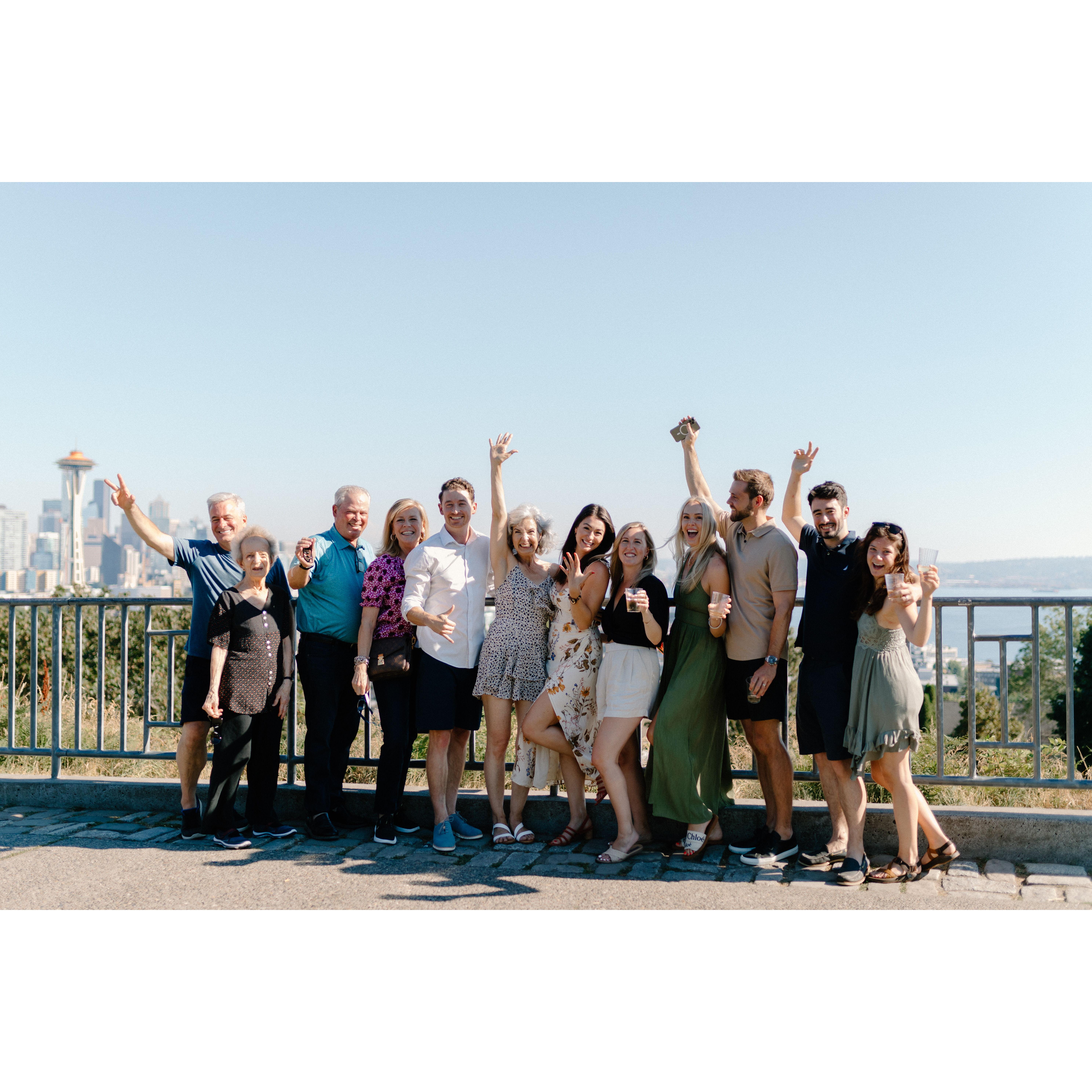 Family & friends came to surprise us right after the proposal!