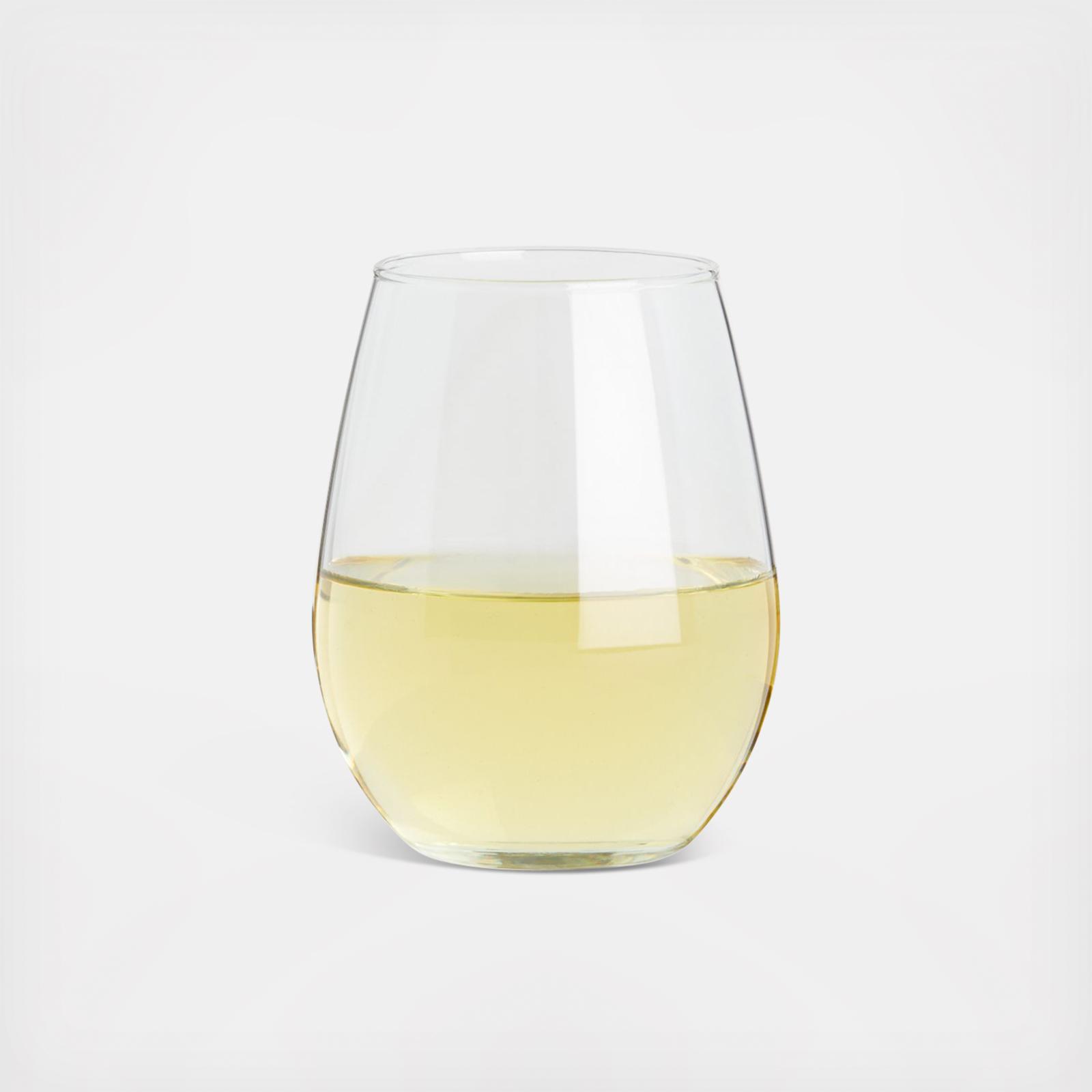 Crate And Barrel Aspen Stemless White Wine Glass Set Of 4 Zola 