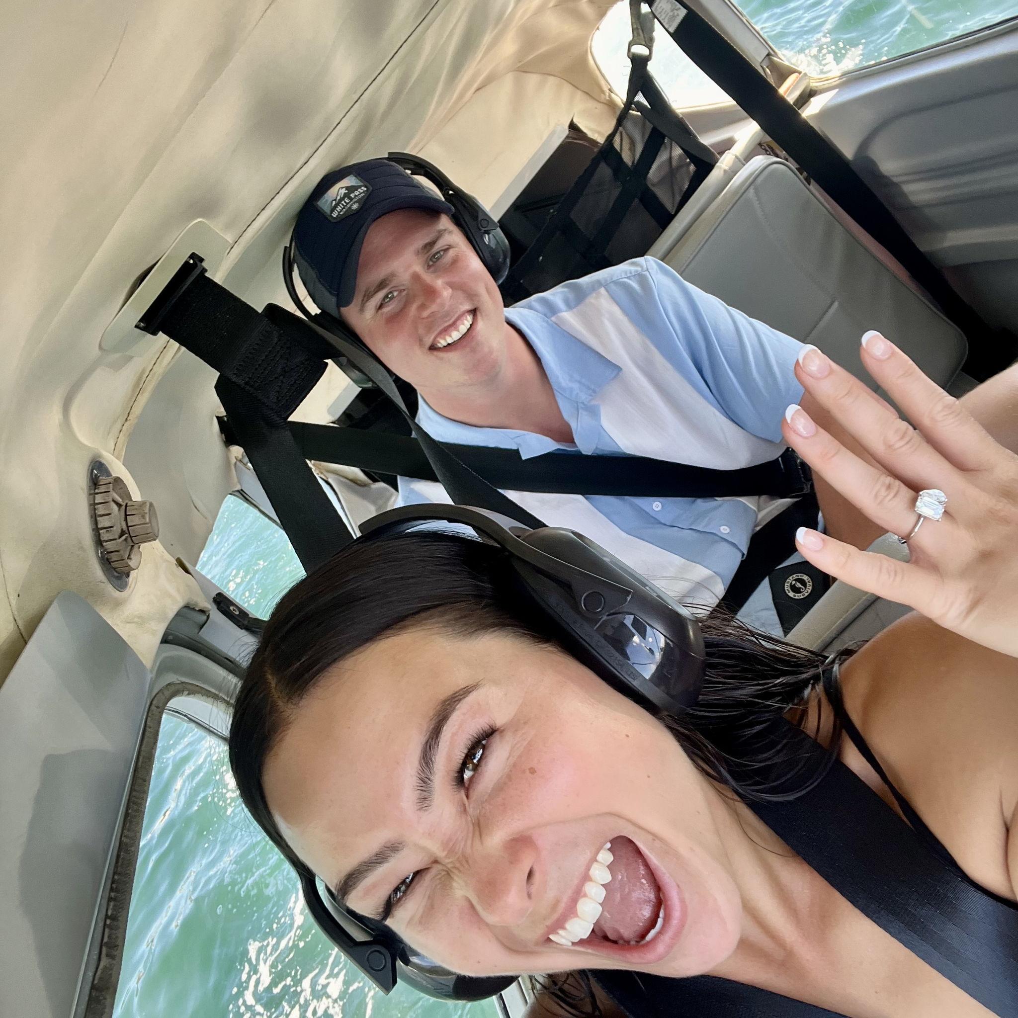 Day 5 of the 6 day proposal of a life time. Flying to dinner!